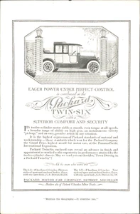 1915 PACKARD automobile antica STAMPA ANNUNCIO doppio sei autocarro - Foto 1 di 1