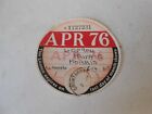 Vintage Tax Disc April 76 Private Morris 4 Months