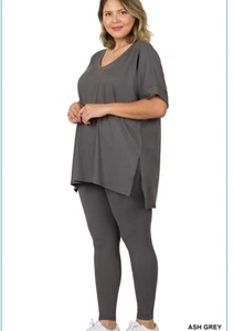 Women’s Two Piece Soft Comfortable Leggings Set 2X Zenana Brand New - Picture 1 of 1