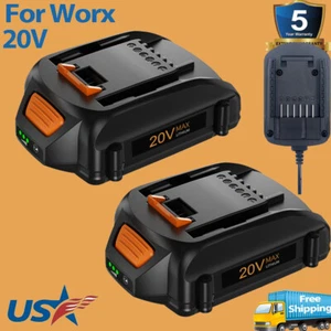 Pack For WORX 20V MAX Extend Lithium Battery 20 Volt WA3520 WA3525 WA3575 WG155 - Picture 1 of 19