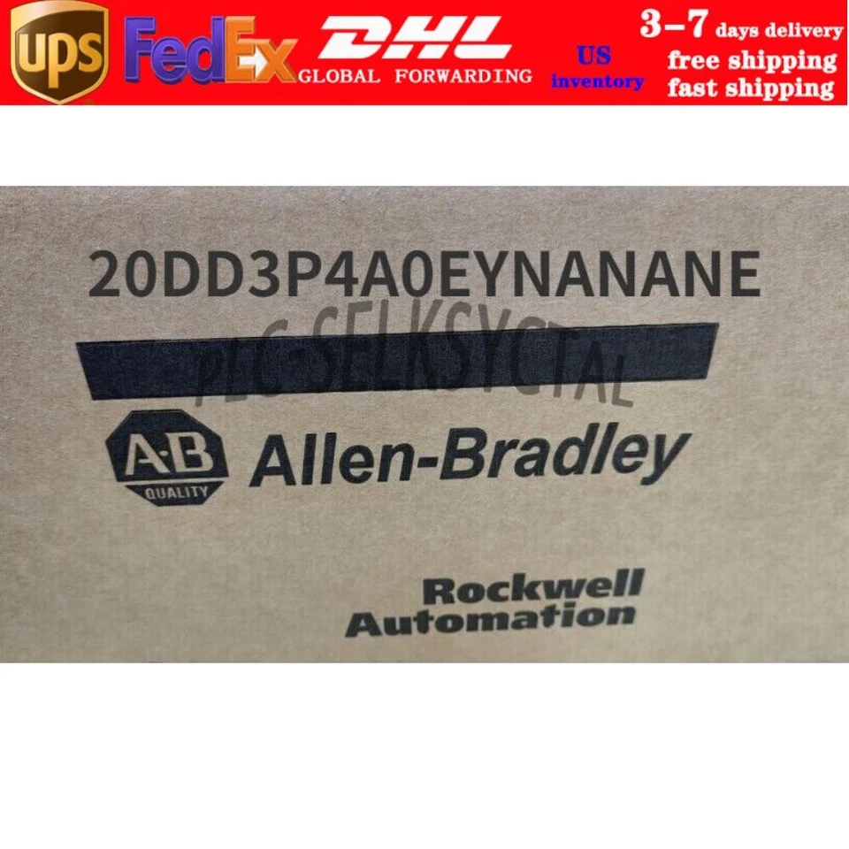 New Allen-Bradley 20DD3P4A0EYNANANE PowerFlex 700S AC Drive US Free Tax - Image 1 of 1