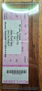 Biglietto calcio 2023 Buffalo Bills New York Jets NFL Stub Aaron Rodgers Achilles - Foto 1 di 4