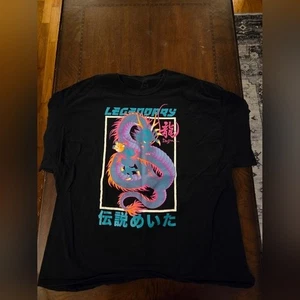 Men 3xl graphic tee black, with bright Dragon design - Picture 1 of 1