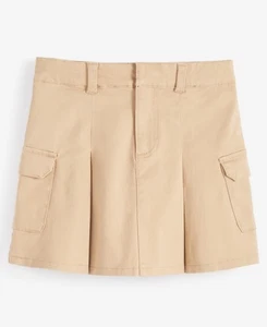 Kensie Big Girls Pleated Cargo Skirt - Tan XL - Picture 1 of 4