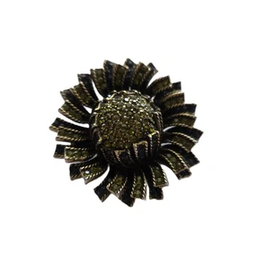 HAR Signed Flower Rhinestone Brooch - Picture 1 of 8