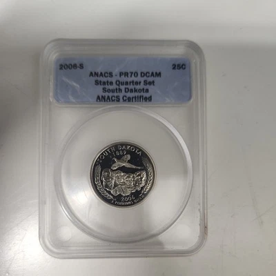 2006-S - South Dakota State Quarter - ANACS-PR70 DCAM   - Image 1 of 2