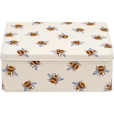 Emma Bridgewater Storage Tin Bumblebee Design Rectangular Shaped 19cm x 15cm - Image 1 of 4
