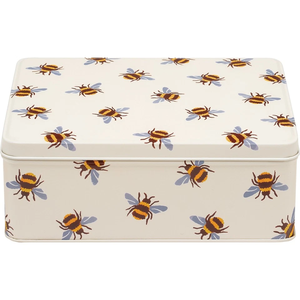 Emma Bridgewater Storage Tin Bumblebee Design Rectangular Shaped 19cm x 15cm - Image 1 of 4