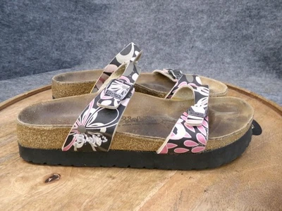 Sandalias Birkenstock para mujer Birkis Sydney negras florales Birko Flor talla 36 EE. UU. 5 N. Foto 1 de 4