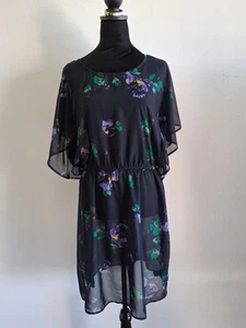 Mossimo Women's Blue Floral Beach Sheer Cover up Dress - Picture 1 of 10