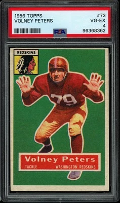 1956 Topps Football #73 Volney Peters PSA 4 - Image 1 of 2