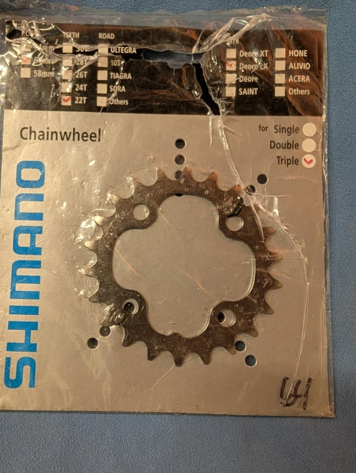 Plato Shimano Deore LX FC-M580 22T 4 brazos 64 mm BCD M9 acero nuevo en stock Foto 1 de 1