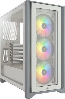 Corsair iCue 4000X RGB weiß, Midi Tower, tempered Glass - Bild 1 von 4