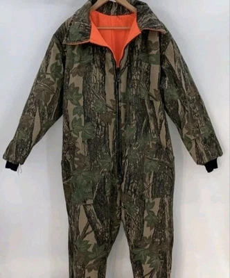 Rebark Mens Large Camouflage Long Sleeve Coveralls One-Piece Water Resistant  - Image 1 of 4
