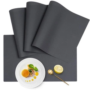 Placemats Set of 4, Food Grade PP Place Mats Wipeable Stain-Proof, Heat-Resis... - Picture 1 of 7