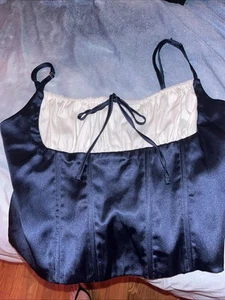 Forever 21 Dark Blue Corset Top/TankTop - Picture 1 of 3