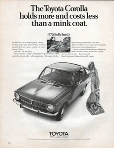 1970 Oldtimer Toyota Corolla Schalensitze DRUCK AD T - Bild 1 von 1