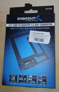 SABRENT 2.5” HDD Hard Drive to Desktop 3.5” SATA Bay Converter Mounting Kit - Picture 1 of 2