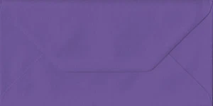 Intense Purple 110mm x 220mm Gummed 135gsm Luxury DL Coloured Envelopes - Picture 1 of 1