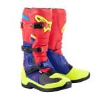 Alpinestars Tech 3 Bright Rouge Dark Bleu Jaune Fluo Bottes -  Livraison Grat...