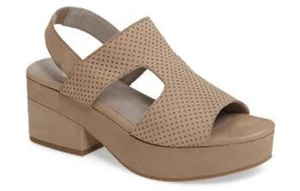 NEW EILEEN FISHER Dean Platform Slingback Sandals, Multiple Sizes - MSRP $240.00 - Picture 1 of 10