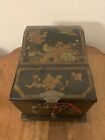 Vintage East Asian Motif Fold Out Mirror 3-Drawer Jewelry Box