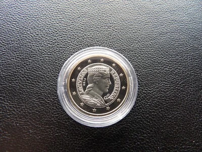 Latvia 2015 year PROOF QALITY  coin 1 euro  Latvian folk maiden MILDA - Image 1 of 4