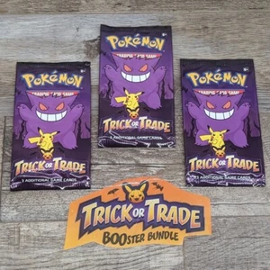 Pokemon Trick or Trade Booster Pack Halloween 3 Card Pack - Lot of 3 packs - Picture 1 of 1