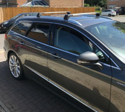 BARRAS TRANSVERSALES ANTIRROBO PORTAEQUIPAJES ALUMINIO PARA VOLVO V90 2016-2024 Foto 1 de 4