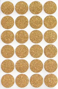 Adesivi decorativi scintillanti rotondi argento oro glitter 1 pollice 25 mm confezione 360 - Foto 1 di 13