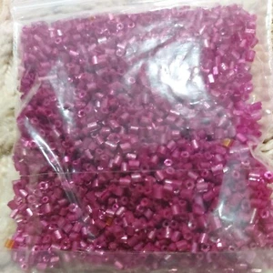 34g funcha pink glass Beads .. Crafts Jewellery Making. UK Seller - Picture 1 of 2