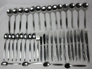 Monogram 40 Pieces Assorted Cutlery Set, Stainless Steel - Picture 1 of 11