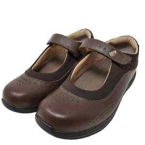Drew Rose Women Mary Jane Flat Leather Adjustable Strap Sandals Comfort Shoes 6W - Picture 1 of 10