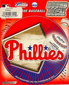 MLB Philadelphia Phillies Round Decal 4.5" - Picture 1 of 1
