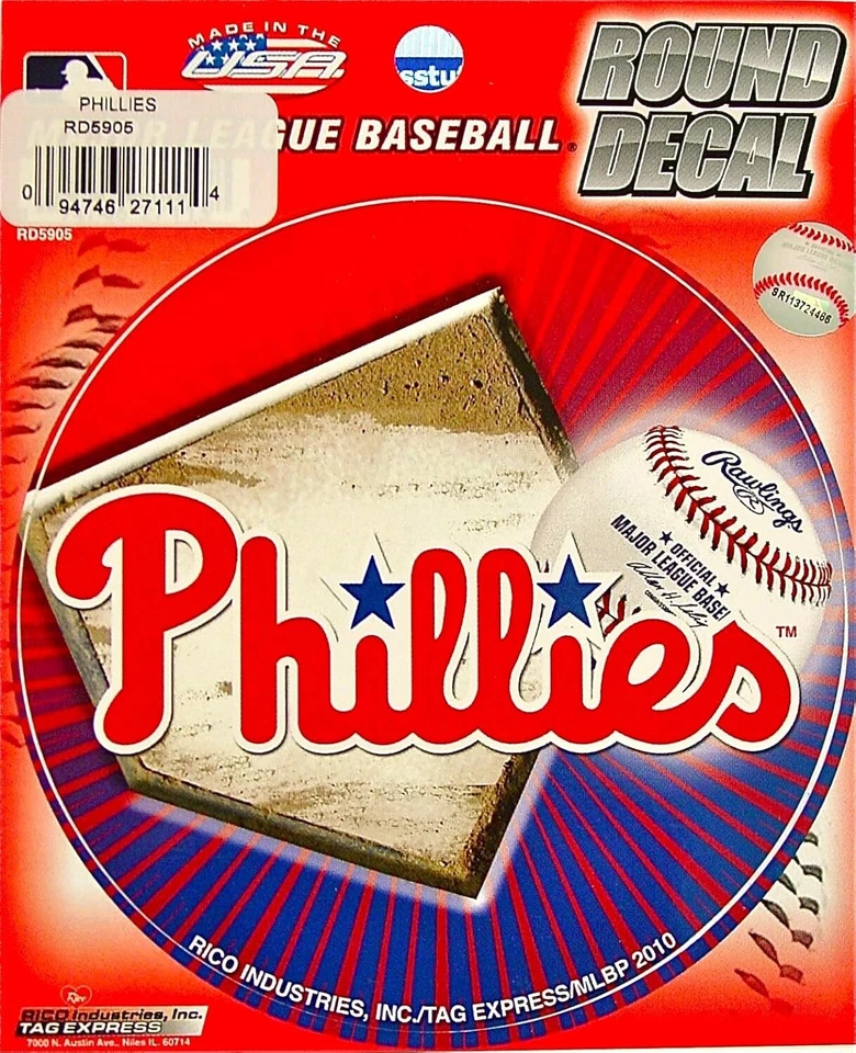 MLB Philadelphia Phillies Round Decal 4.5" - Image 1 of 1