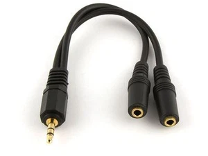 3.5mm Jack Headphone Splitter CABLE 3.5 Lead 2 Way - Picture 1 of 1