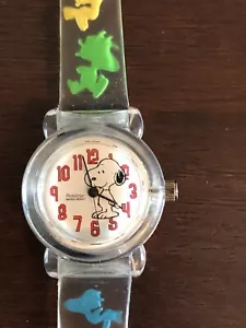 Orologio Armitron USATO OTTIME CONDIZIONI Vintage Peanuts Snoopy & Woodstock - Foto 1 di 8