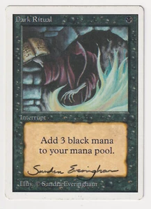 Signed Dark Ritual MP Unlimited Edition Artist Sandra Everingham 1993 MTG Magic! - Bild 1 von 2
