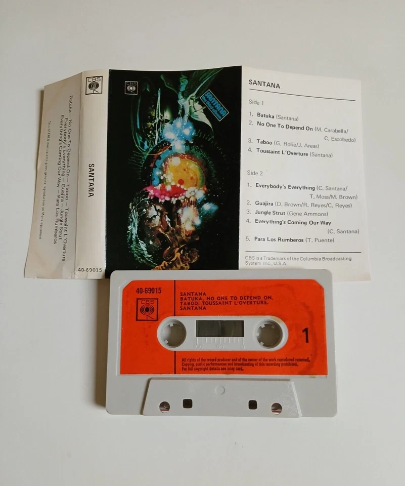 SANTANA III THE 3RD ALBUM CASSETTE TAPE 1971 PAPER LABEL CBS UK - Image 1 of 1