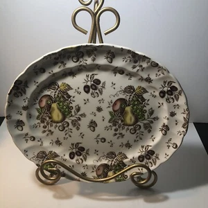 "Placa ovalada Inglaterra Ironstone de colección Johnson Bros AUTUMN'S DELIGHT 11-3/4""" - Imagen 1 de 9