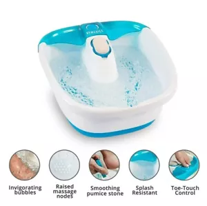 X Large Feet, Foot Spa Bath Massager Heat Soaker Massage Bubble Roller Deep Soak - Picture 1 of 11
