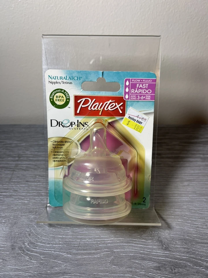 11pk Playtex Nurser NaturaLatch Silicone Nipples BPA 3-6m - Fast Flow 22