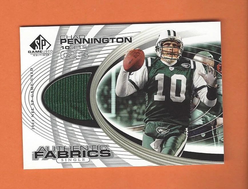 2004 SP GAME USED CHAD PENNINGTON GAME-USED JERSEY #AF-CP NEW YORK JETS - Image 1 of 1