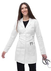 Adar Pop-Stretch Junior Fit Womens 36" Tab-Waist Comfort Uniform Lab Coat