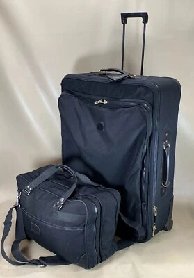 Andiamo Black Cordura Luggage Set 20” Soft Duffle & 30" Wheeled Upright Suitcase - Image 1 of 4