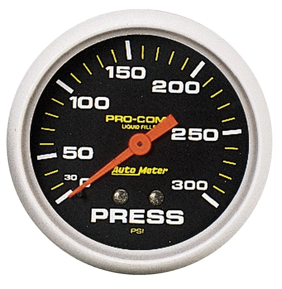 Auto Meter 5423 Pro-Comp Pressure Gauge 2 5/8" Full Sweep Liquid Filled - Image 1 of 1