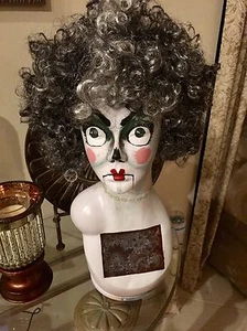 Creepy MANNEQUIN HEAD Doll Clown LIFESIZE HALLOWEEN Haunt PROP OoaK - Picture 1 of 7
