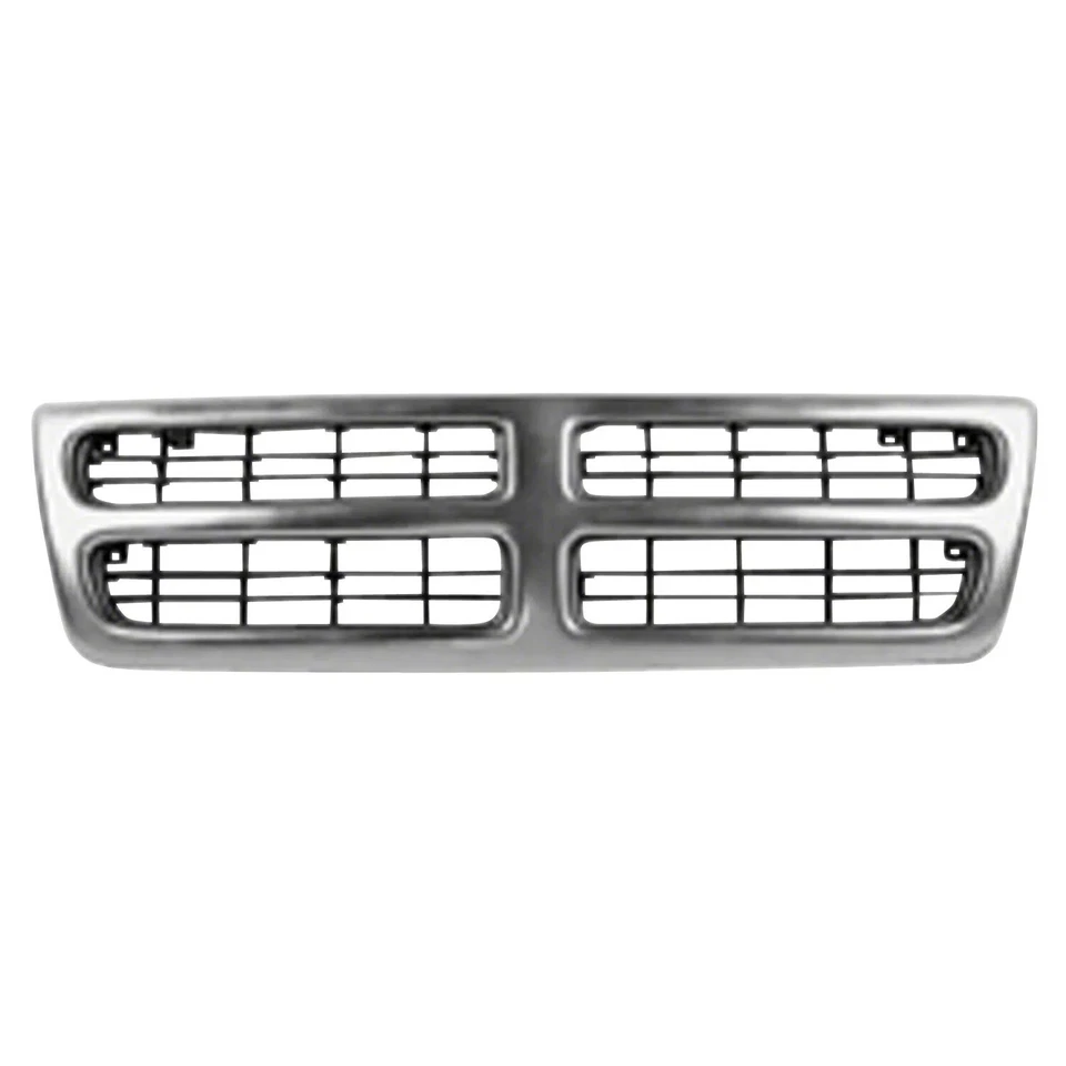 Front Grille Black & Chrome Plastic 1998-2003 Dodge Ram 1500/2500/3500 Van - Image 1 of 1
