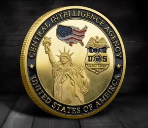MEDAGLIA Commemorativa CENTRAL INTELLIGENCE AGENCY CIA SILENT WARRIOS U.S.A. - Foto 1 di 2