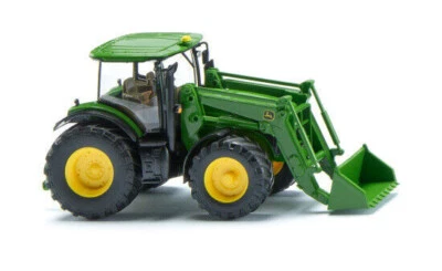 Wiking 035804 Trattore John Deere 7260R Con Pala Frontale HO 1:87 NUOVO - Immagine 1 di 2